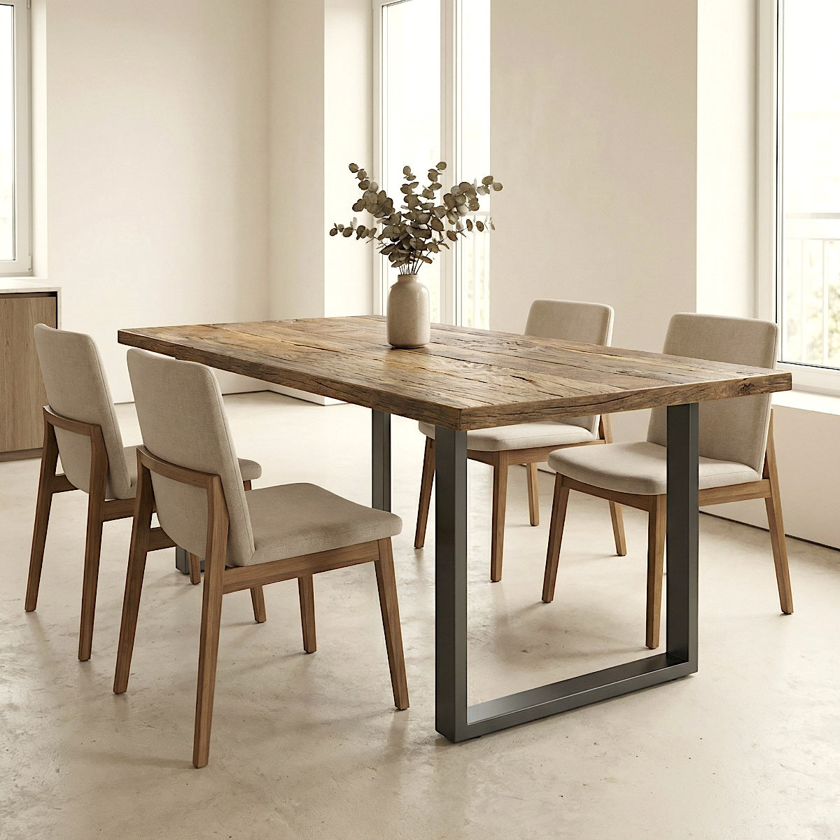 table rustique e bois de chêne