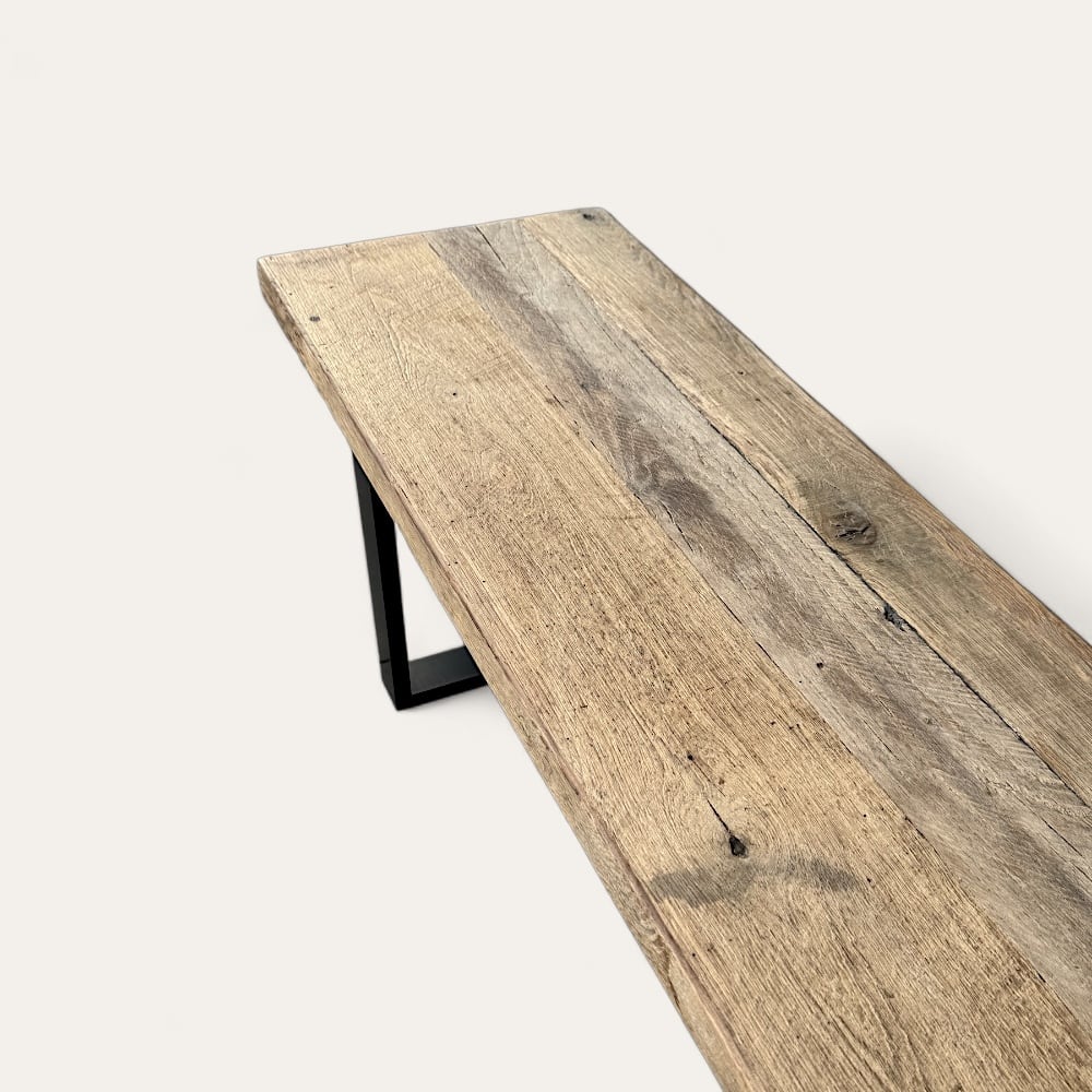 Banc Toscane en vieux chêne