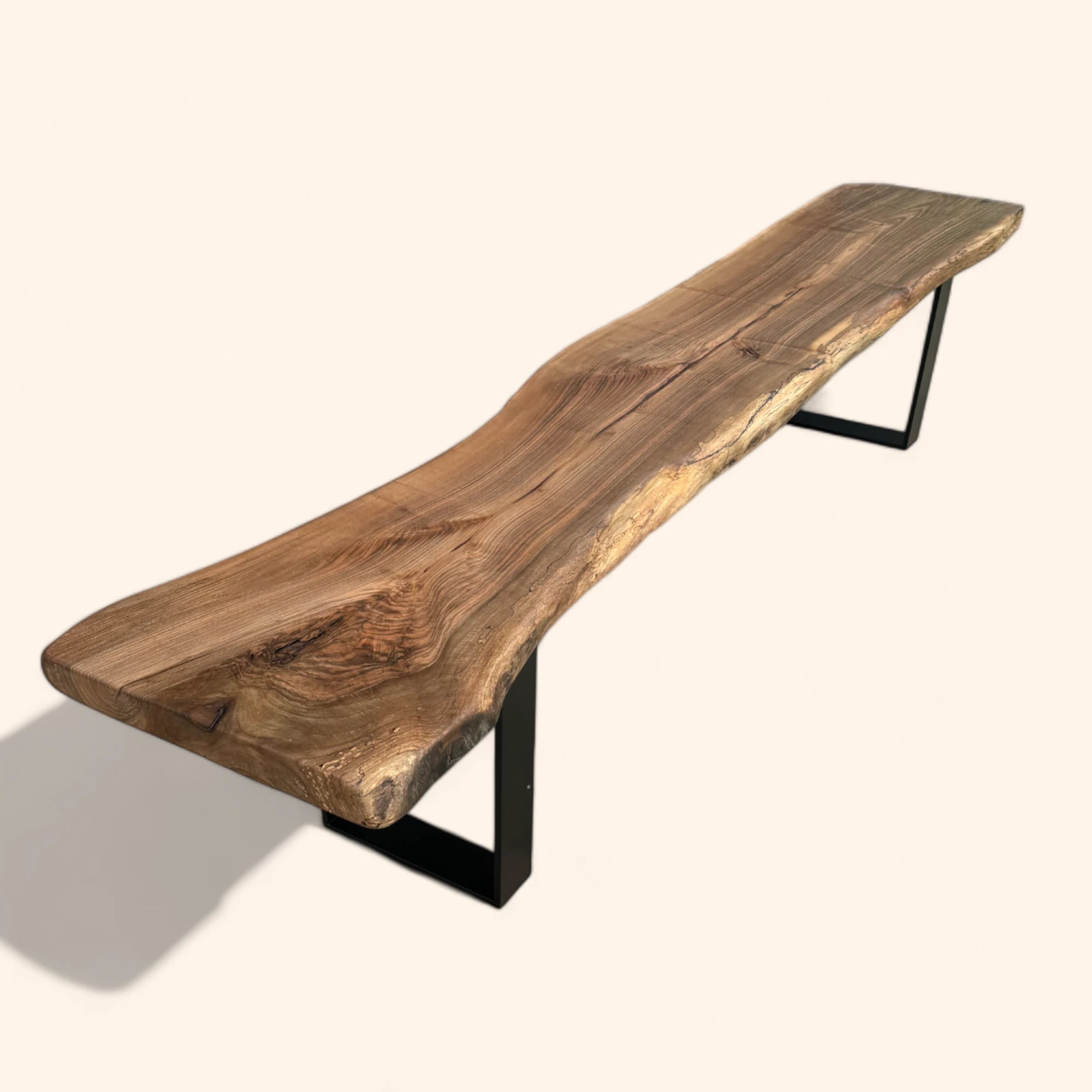 Banc Monarch en noyer massif