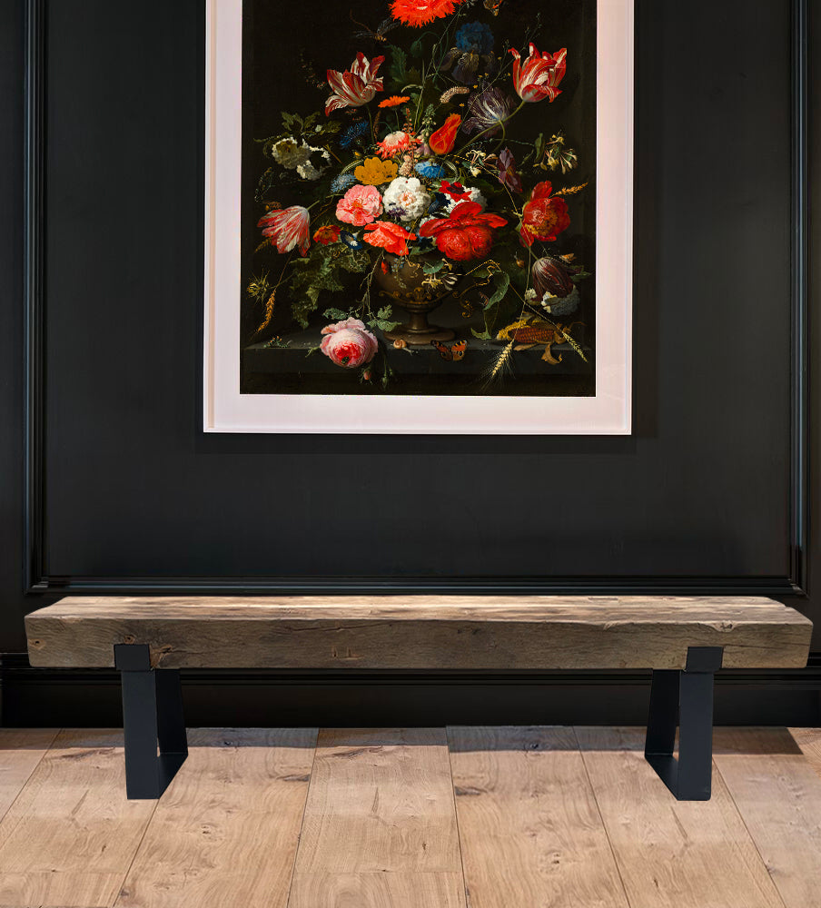 Banc Ravello en poutres de vieux chêne