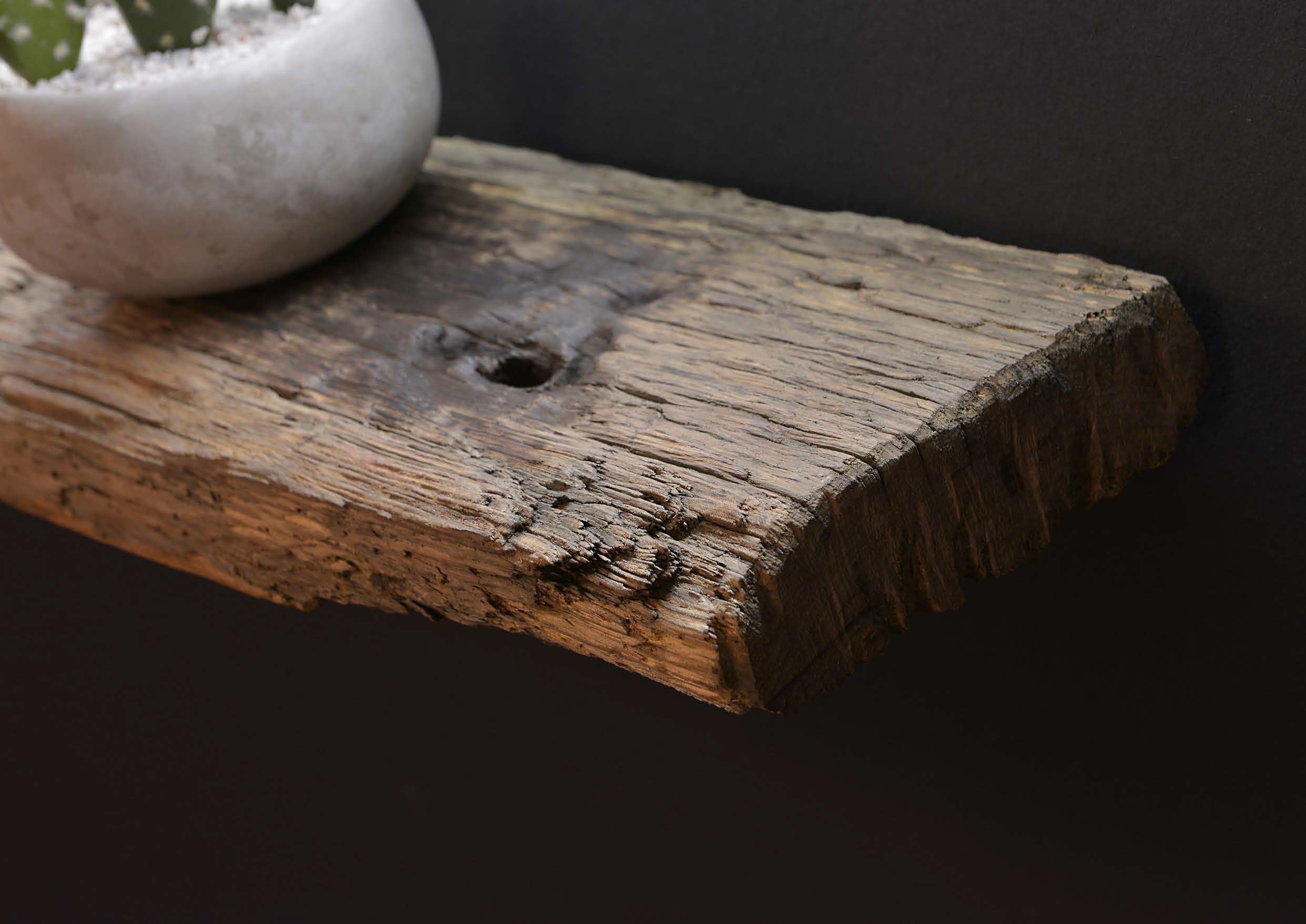 Étagère en fond de wagon Ferro brossée