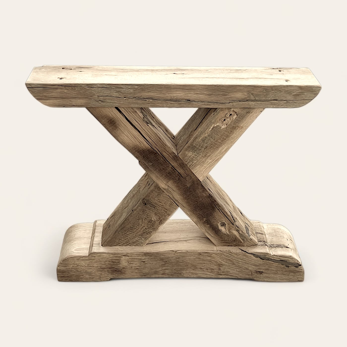 Pied de Table Rustique en Bois Massif - Modèle PB12