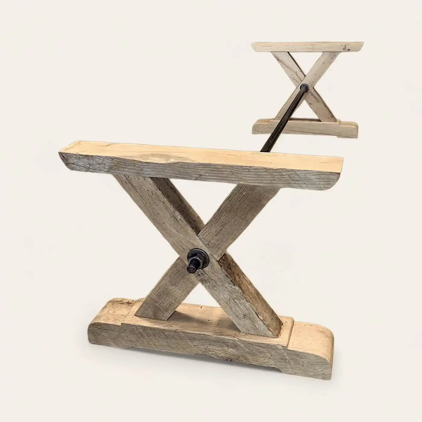 Pied de Table Rustique en Bois Massif - Modèle PB10