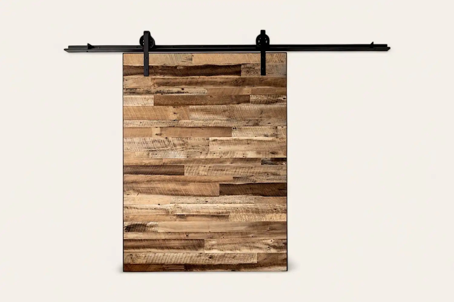 Porte coulissante bois vieilli brun clair