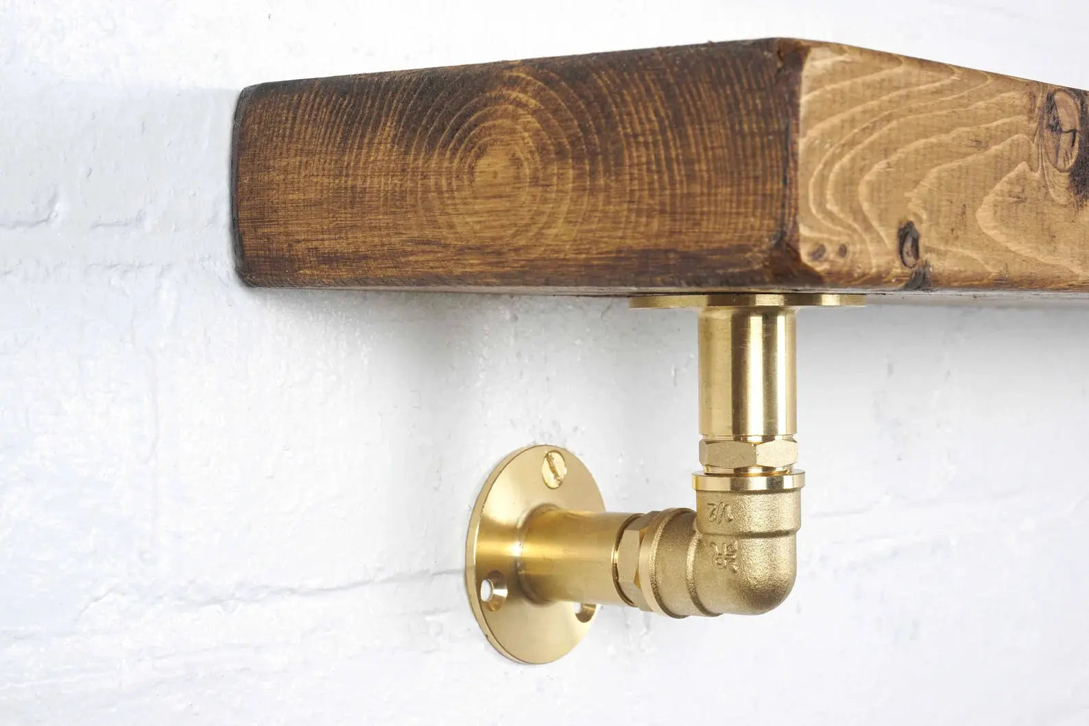 Support d'étagère industriel chic SL - 40 Bois Antique