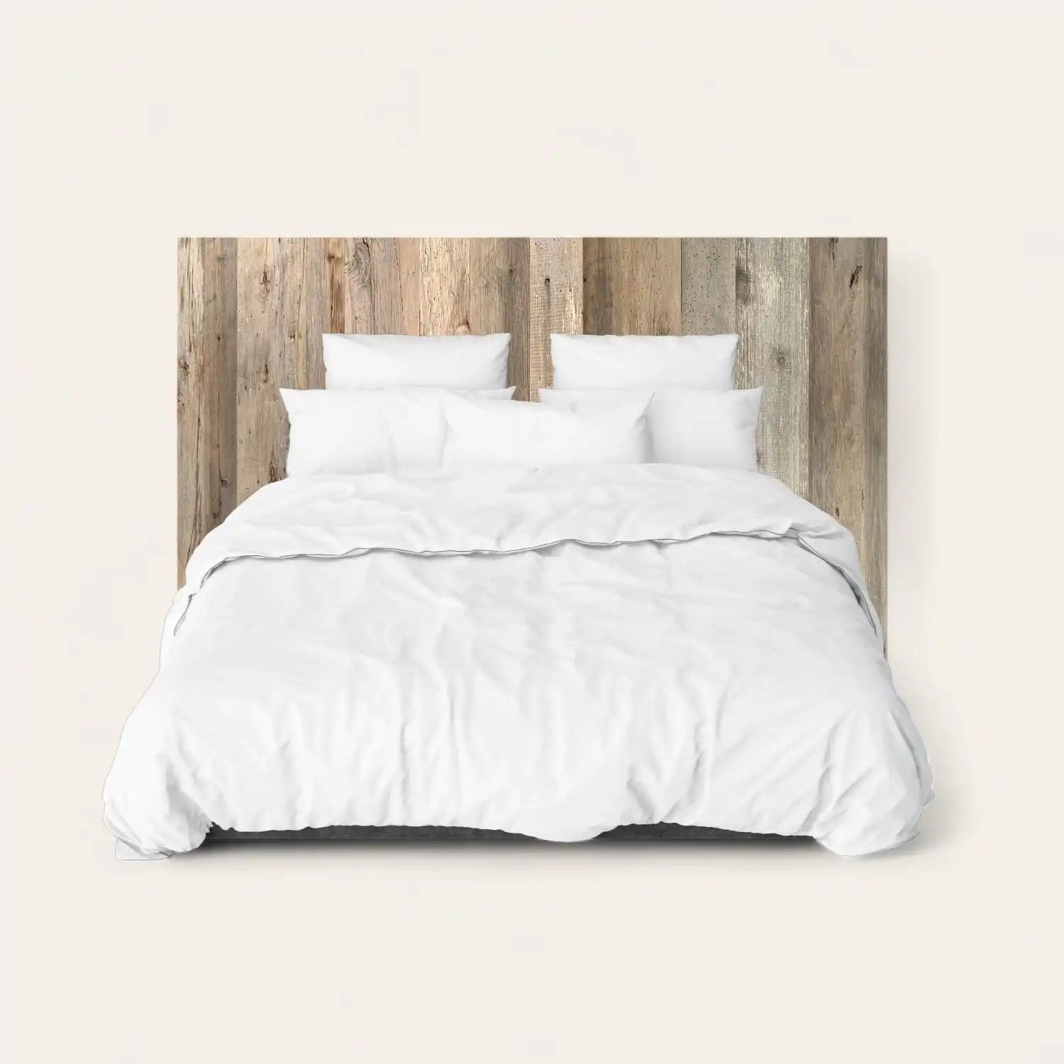 Tête de lit rustique en vieil aulne brun clair