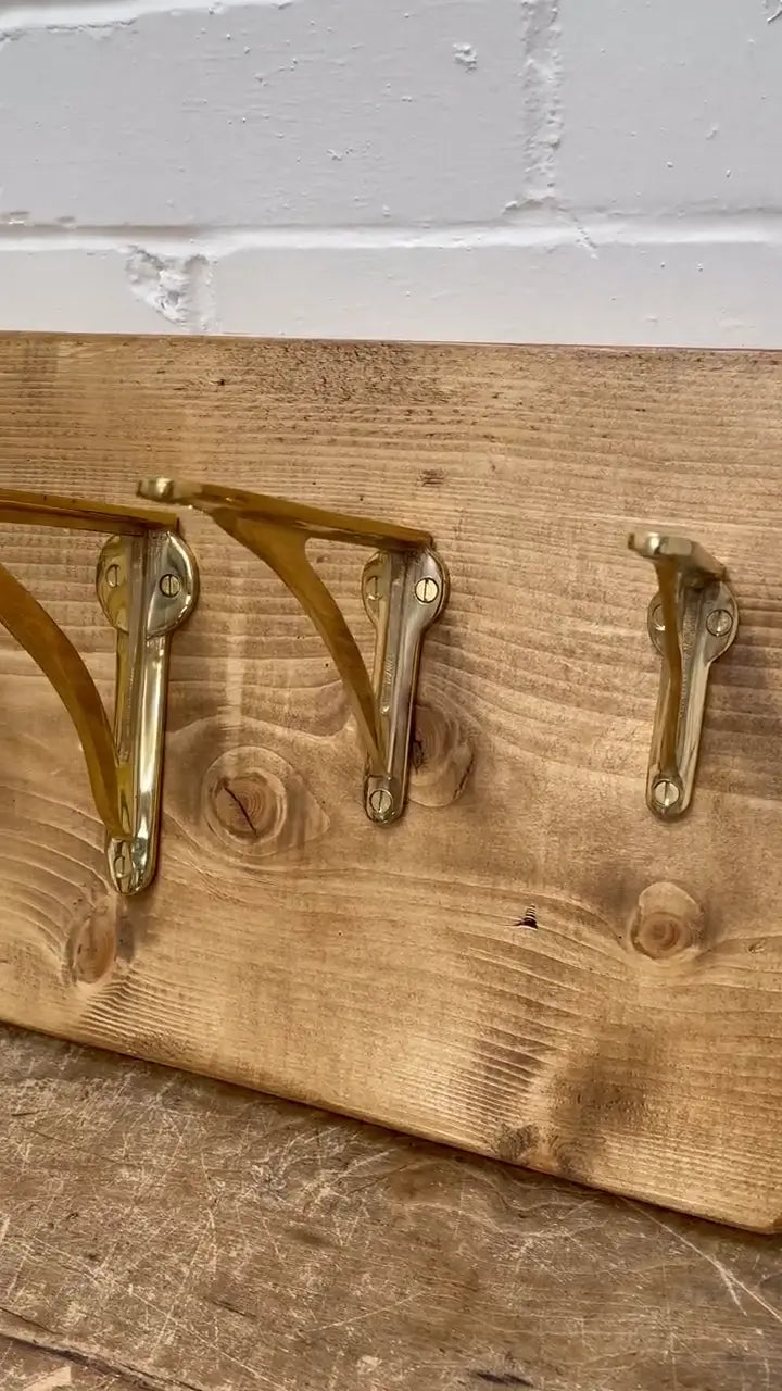 Support d'étagère en laiton SL - 50 Bois Antique